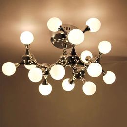 American creative personality ceiling lamps European clothing store restaurant lamps glass simple ceiling lamps round ceiling light