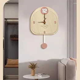 Wall Clocks Wooden Art 3d Kitchen Clock Cute Pendulum Silent Watch Digital Modern Quartz Mechanism Reloj De Pared Home Decoration