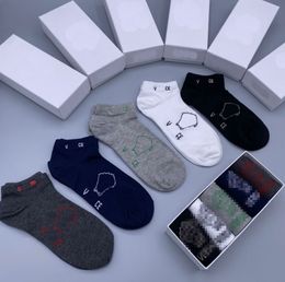 Mens Socks Women Cotton All-match Solid Colour Socks Slippers Classic Hook Ankle Breathable black White Grey Football basketball Sport stocking Luxury DXFNFX