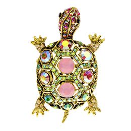 Pins Brooches CINDY XIANG Rhinestone Beautiful Turtle Brooches For Women Fashion Vintage Animal Pin 231025