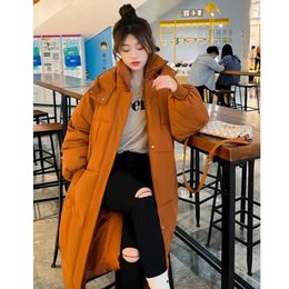 Women's Down Parkas Winter Women Parka 2023 Long Straight Cotton Coat Hooded Korean Loose Puffer Jacket Fashion Female Warm Outwear 231026