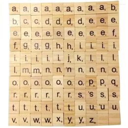 Novelty Items 100pcs Kindergarten Complete Word Number Handcraft Scrapbooking Wooden Name Tag Letter Set Alphabet Tile