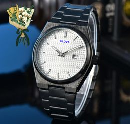 Popular Men's Atmospheric Business Watch Premium Price Quartz Movement Clock Stainless Steel Band Presidents Day Date Line Skeleton Dial Waterproof Wristwatch