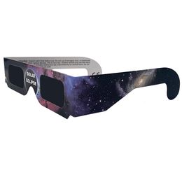 3D Glasses 300 x ISO Certified Solar Eclipse Glasses Customized Design Eclipse Viewing 3D Paper Glasses April 8 2024 231025