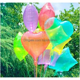 Balloon 18Inch Star Heart Shaped Balloons 2023 New Year Valentines Day Party Love Gift Birthday Back To School Garden Yard Decor Festi Dhref