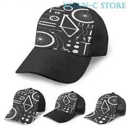 Ball Caps Bike Exploded Basketball Cap Men Women Fashion All Over Print Black Unisex Adult Hat