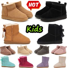 Kids Boots Kid Tasman Slippers Toddler Australia Snow Boot Children Shoes Winter Classic Ultra Mini Baby Boys Girls Ankle Booties Child Fur Suede jh5