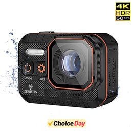 Weatherproof Cameras CERASTES Action Camera 4K60FPS wifi Remote Control 30m Waterproof 170° Wide Angle Dash Cam Go Sport pro 231025