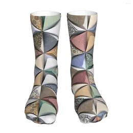 Men's Socks Marble Wall Decor Women's Polyester Blue 3D Geometric Art Novelty Spring Summer Autumn Winter Gift