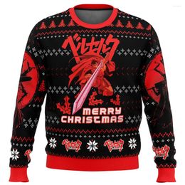 Men's Hoodies Berserk Guts And Casca Ugly Christmas Sweater Gift Santa Claus Pullover Men Sweatshirt Top Autumn Winter Cloth