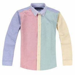 New arrival popular classic plaid decent men's dress shirts Rugby Golf Solid Regular Size men's horse casual shirts2998