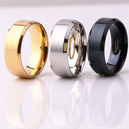 whole bulk lot 100pcs top silver gold black stainless steel rings for men band ring brand new318r