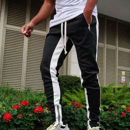 Mens Joggers Casual Pants Fitness Men Sportswear Tracksuit Bottoms Skinny Sweatpants Trousers Navy blue Gyms Jogger Track Pants286f