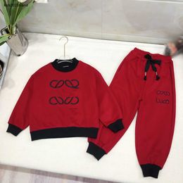 New baby Plush Tracksuits Autumn two-piece set for boy and girl Size 110-160 high quality round neck sweater and pants Oct25