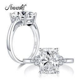 AINUOSHI Classic 925 Sterling Silver 4 0 Carat Cushion Cut Engagement Ring Simulated Diamond Wedding Silver Ring Jewellery Gifts Y20309d