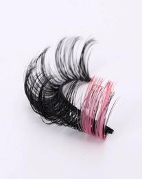 3D Colorful False Lashes Natural Long Colored Eyelashes Girls Reusable Dramatic Makeup Faux Mink Lash for Cosplay Party5814859