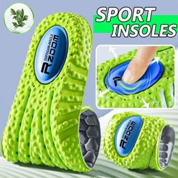 Shoe Parts Accessories Sports Shock Absorption Insole Green PU Memory Foam Breathable Arch Support Orthopedic Shoes Pad Men Women Feet Care 231025