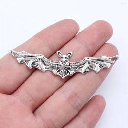 Charms Materials Bracelet Bat Jewelry Making Supplies 5pcs Antique Silver Color