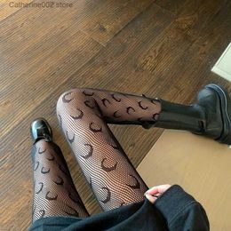 Socks Hosiery Women Sexy Mesh Pantyhose Fishnet Stretch Pantyhose Fashion Luxury Brand Leggings Women's Pantyhose Leggings Girls High Socks T231026