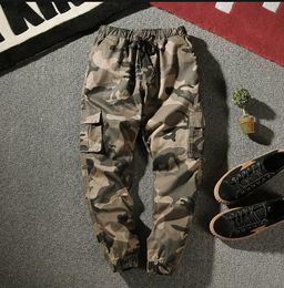 Mens Joggers Cargo Pants Multi-Pocket Camouflage Cotton Sweatpants Streetwear Casual Plus Size Trousers M-7XL