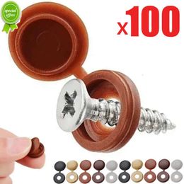 New 100Pcs 7 Colours Screw Plastic Cap Decorative Cover Nails Screw Protective Covers Car Nut Nails Caps Decor Accessiries