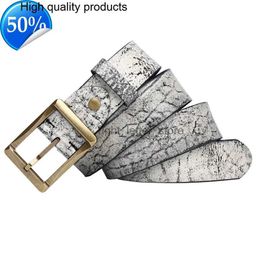 Belts 3.8CM Fashion Men High Quality Genuine Leather Belt Luxury Designer s Copper Buckle Strap Male Jeans For Man Cowboy YQ231026