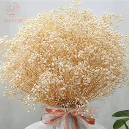 Decorative Flowers Nature Baby's Breath Gypsophile Valentines Day Gift Bouquet Wedding Party Decoration Garden Christmas Diy Table Boho Home