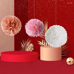 Decorative Flowers 5pcs 12 Inch Tissue Paper Wedding Party Pompom Flower For Decoration Pompoms Birthday Baby