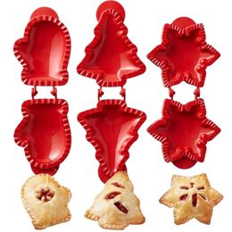 Baking Moulds Christmas Mittens Fruit Pie Mould Dough Press Tools Cookie DIY Biscuit Mould for 231026