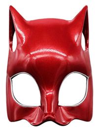 Persona 5 Cosplay Anne Takamaki Mask P5 Red Panther Cat Half Face Headgear Adult Halloween Carnival Costume Props G09109552534