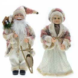 Christmas Decorations 45cm Santa Claus Decoration Christmas Tree Ornaments Santa Claus Doll Grandpa and Grandma Year Home Decoration Happy Year 231025