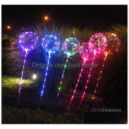 Balloon Bobo Ball Led Line With Stick Handle Wave String Balloons Flashing Light Up For Christmas Birthday Home Party Drop Delivery To Dhtnl