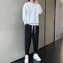 Men's Pants Casual Sports Set 2023 Spring And Autumn Season Loose Fitting Long Sleeve Round Neck Sweater T-shirt Wear