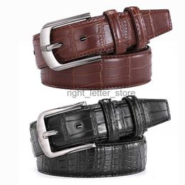 Belts Pin Buckle Men s Leather Belt Cowhide Retro Male Luxury Vintage Jeans Strap Gift For Father Christmas Gifts YQ231026