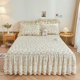 Bed Skirt Skirts Linen Seater Cover Lace Bedding Set Thin Comforter Copper Double Bedspread Bedspreads Covers 231026