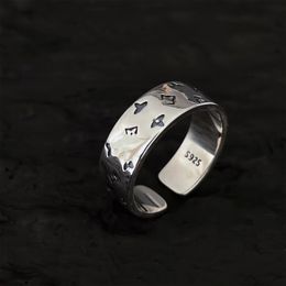 Sier Men Women Designer Stainless Steel Ring Lover Jewellery Open Size