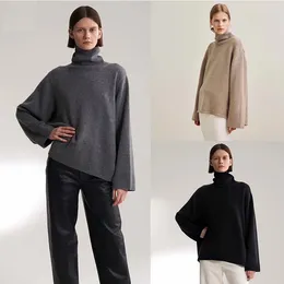 Women's Sweaters 2023 Winter Women Sweater Oversized Cardigan Wool / Cashmere High Collar Solid