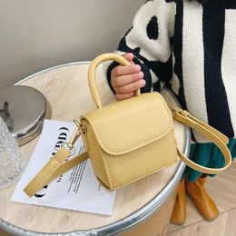 Waist Bags Women PU Leather Mini Handbag Small Lady Shoulder Bag Casual Square Crossbody Children Bags Retro Solid Lipstick Card Holder 231026