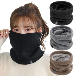 Bandanas Fashion Soft Knitted Neck Warmer Sport Scarf Women Men Face Cover Winter Skating Running Warm Scarves Thick Cold-proof Collar