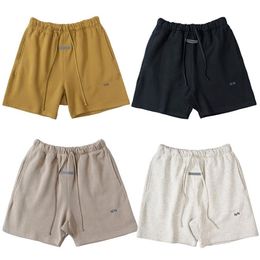 22ss High Quality Drawstring Fleece Shorts Summer Women Men Hip Hop Running Middle Pants Jogging Short New Color234z