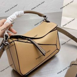 Women's Shoulder Bags Designer Handbag Fashion new leather Loewwe Women's Tote Bag High Fit patchwork Handheld Crossbody Messenger Geometry Bag