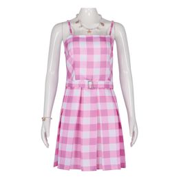 Skirt Checked Coswear Beach Full Cosplay Halloween Role-playing Costume