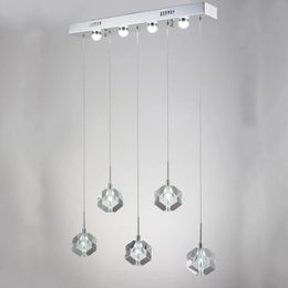 Lampade a sospensione moderne in cristallo trasparente per sala da pranzo a LED, lampade di moda moderne per il soggiorno di casa, semplici e creative