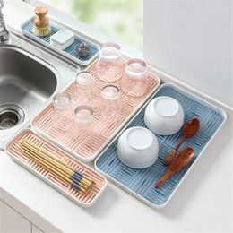 Table Mats Large Tray Sink Drying Rack Drain Dish Drainer Dryer Worktop Kitchen Organizer Accessories