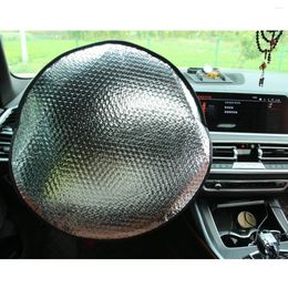 Steering Wheel Covers Aluminum Foil Cover Sun Shade Block Anti Heat Shield For SUV Truck Van 18" Diameter Sunshade