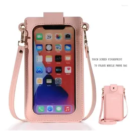 Evening Bags Multifunctional Screen Holder Capacity Phone Women Ladies Passport Clutch Purse Card Bag Wallet Touch Mobile Cover Large Travel