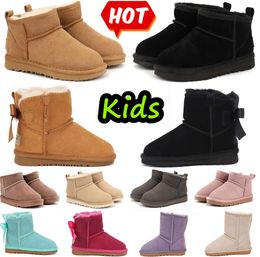 Kids Boots Kid Tasman Slippers Toddler Australia Snow Boot Children Shoes Winter Classic Ultra Mini Baby Boys Girls Ankle Booties Child Fur Suede 522