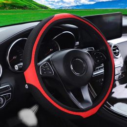 Steering Wheel Covers Car Cover Anti-Slip PU Leather Breathable For 37-38cm Protective Decoration Accessories