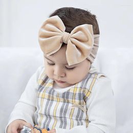 Hair Accessories Baby Headband For Child Bow Headwear Wide Turban Kids Velvet Children Elastic Bands Girl Infant Headwrap