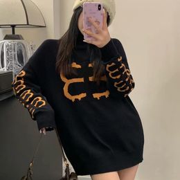 Autumn Winter Black Sweaters Men Fashion Long Sleeve Letter Print Couple Sweaters Loose Pullover Designers Sweaters CHD23102010-12 winewing